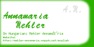 annamaria mehler business card